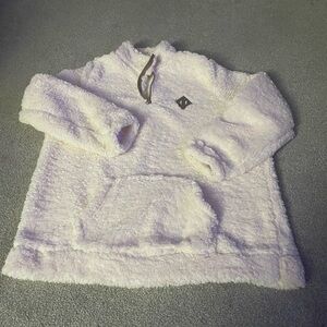 Cozy White Fleece Women Sweater